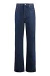 Gucci Mens Dark Blue Brand-embossed Mid-rise Straight-leg Jeans In Blue