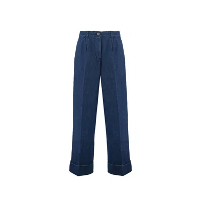 Gucci High-waist Wide-leg Jeans In Blue
