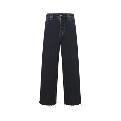 Gucci Wide-leg Denim Jeans In Black