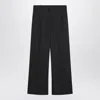 Gucci Wide-leg Grey Wool Trousers Women In Gray
