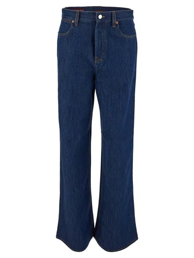 Gucci Wide-leg Jeans In Blue