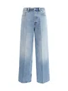 Gucci Wide-leg Denim Jeans With Faded Wash In Blue