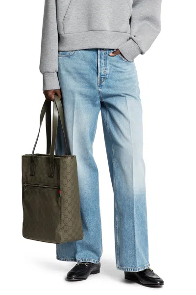 Gucci Wide Leg Jeans In Blue