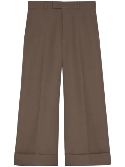 GUCCI WIDE-LEG WOOL TROUSERS