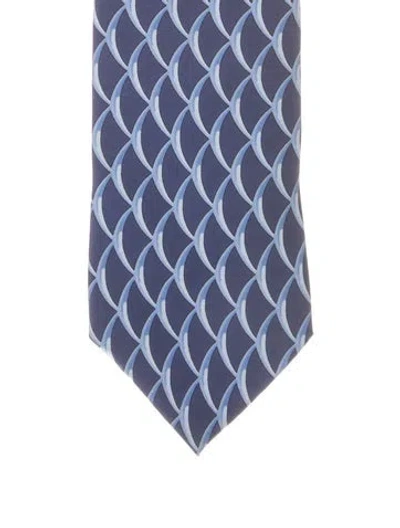 Pre-owned Gucci Wide Neck Tie In Blue
