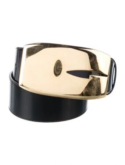 Pre-owned Gucci Wide Patent Leather Belt W/ Tags In Black
