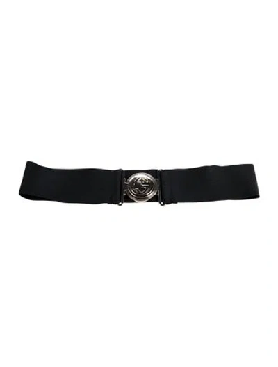 Pre-owned Gucci Wide Waist Belt In Black