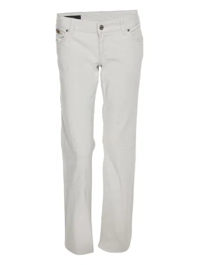 Pre-owned Gucci Wide-leg Jeans In White