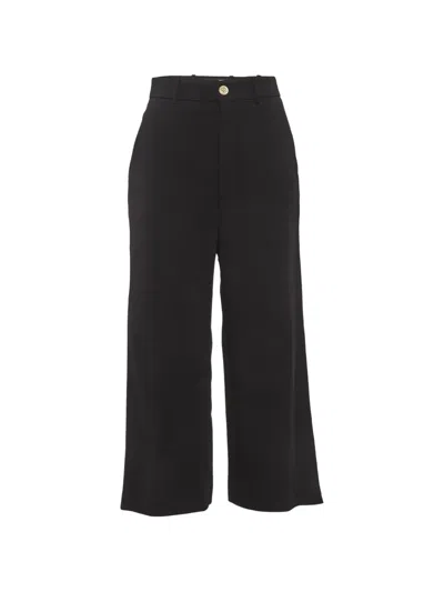 Pre-owned Gucci Wide-leg Trousers In Black