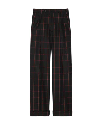 GUCCI GUCCI WINDOWPANE PRINTED TAILORED TROUSERS