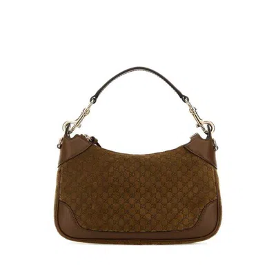 Gucci Suede Shoulder Handbag With Adjustable Strap In Pink