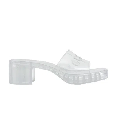 Pre-owned Gucci Wmns 60mm Slide Sandal 'transparent' | White | Women's Size 6