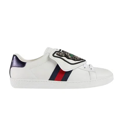 Pre-owned Gucci Wmns Ace 'cat' | White | Women's Size 35
