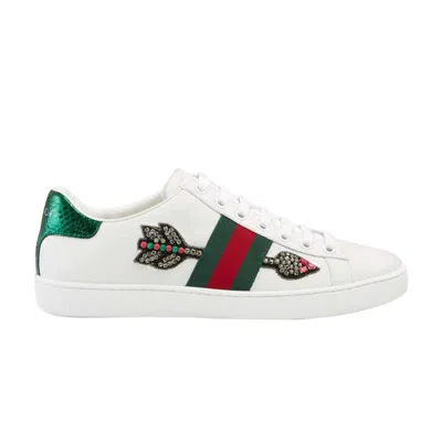 Pre-owned Gucci Wmns Ace Embroidered 'arrow' | White | Women's Size 35