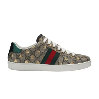 Pre-owned Gucci Wmns Ace Gg Supreme 'bees' | Brown | Women's Size 40