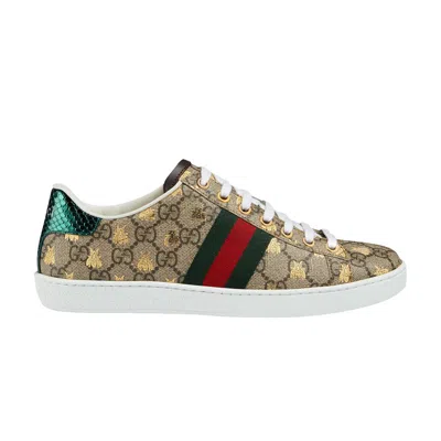 Pre-owned Gucci Wmns Ace Gg Supreme 'bees' | Brown | Women's Size 42