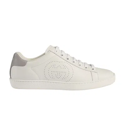 Pre-owned Gucci Wmns Ace 'interlocking G - White Grey' | Women's Size 35.5