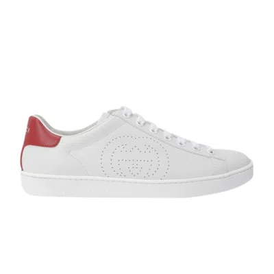 Pre-owned Gucci Wmns Ace 'interlocking G - White Red' | Women's Size 35