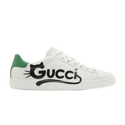 Pre-owned Gucci Wmns Ace 'kitten Logo' | White | Women's Size 40