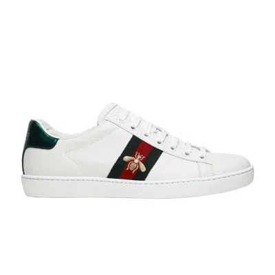 Pre-owned Gucci Wmns Ace Low 'bee Embroidered' | White | Women's Size 35