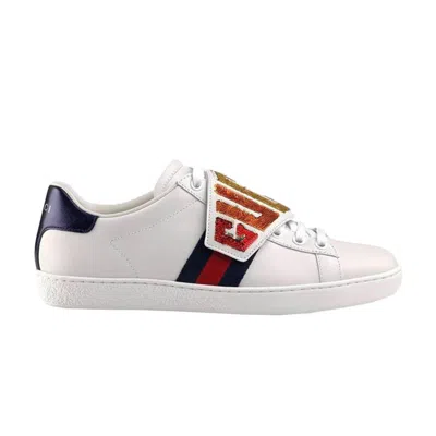 Pre-owned Gucci Wmns Ace Low ' Patch' | White | Women's Size 36