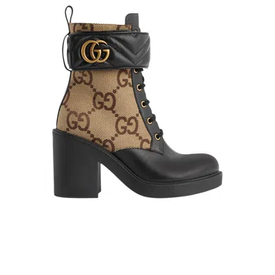 Pre-owned Gucci Wmns Double G Ankle Boot 'camel Ebony' | Brown | Women's Size 3