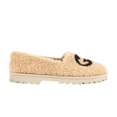 Pre-owned Gucci Wmns Espadrilles 'butterscotch Shearling' | Cream | Women's Size 3