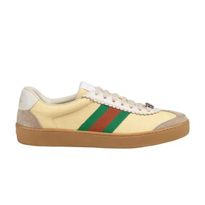 Pre-owned Gucci Wmns G74 Web Low 'oatmeal' | Yellow | Women's Size 35.5