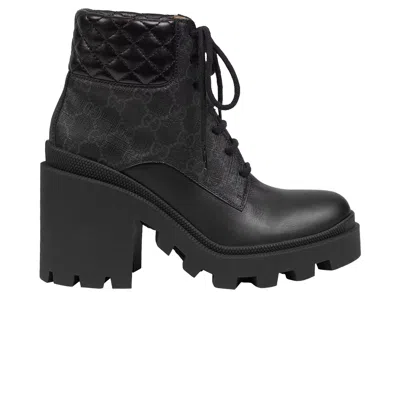 Pre-owned Gucci Wmns Gg Ankle Boot 'black Gg Supreme'