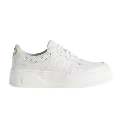 Pre-owned Gucci Wmns Gg Embossed Sneaker 'white' | Women's Size 40