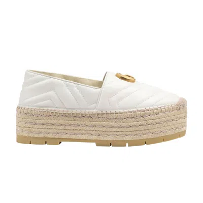 Pre-owned Gucci Wmns Gg Espadrilles Double Platform 'white' | Women's Size 40