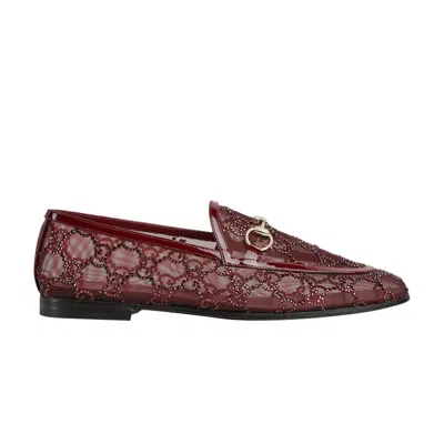 Pre-owned Gucci Wmns Gg Jordaan Loafer 'rosso Ancora Red' | Women's Size 7