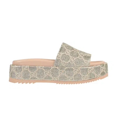 Pre-owned Gucci Wmns Gg Lame Slide Sandal 'silver' | Women's Size 38