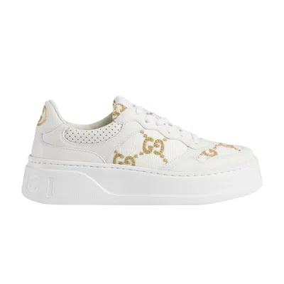 Pre-owned Gucci Wmns Gg Sneaker 'interlocking G - White Gold'