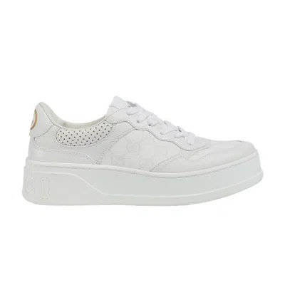 Pre-owned Gucci Wmns Gg Sneaker 'white Grey'