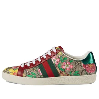 Gucci (wmns)  Ace Gg Supreme Low 'flora Print - Red' In Multi