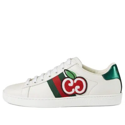 Gucci (wmns)  Ace Low 'gg Apple Patch - White'
