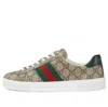 Gucci Ace Monogram Canvas Low-top Sneakers In Multi