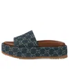 Gucci (wmns)  Angelina Platform 55 Mm Sandal 'jacquard Denim'