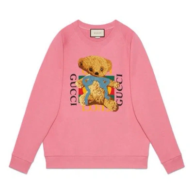 Gucci (wmns)  Animal Print Round Neck Long Sleeve Sweater For Pink