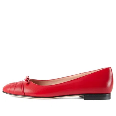 Gucci (wmns)  Ballet Flat With Double G Leather 'red'