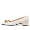 Gucci (wmns)  Ballet Flat With Horsebit 'white Leather'