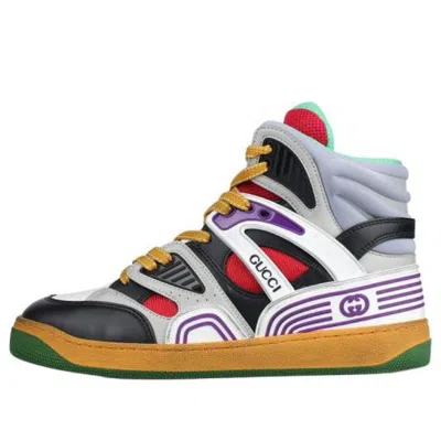Gucci (wmns)  Basket High 'black White Purple' In Multi