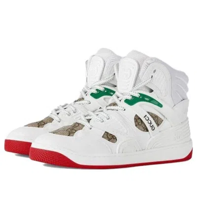 Gucci (wmns)  Basket High 'white Demetra Red'