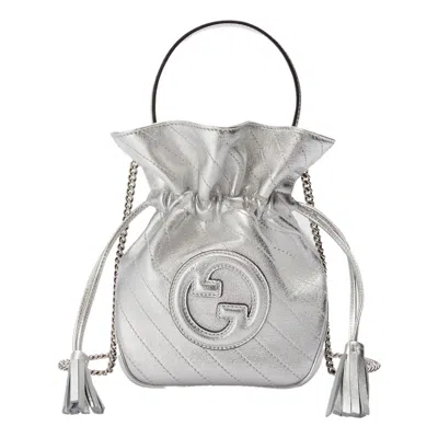 Gucci (wmns)  Blondie Mini Bucket Bag 'silver Leather'