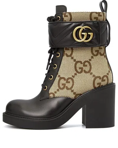 Gucci (wmns)  Boot With Double G 'camel Ebony'