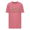 Gucci (wmns)  Bronzing Alphabet Short Sleeve Pink T-shirt