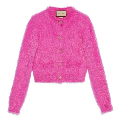 Gucci (wmns)  Brushed Wool Knit Cardigan 'pink'