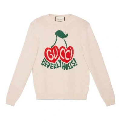 Gucci (wmns)  Cherry Intarsia Wool Ivory