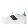 Gucci 50mm Chunky B Leather Sneakers In White